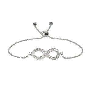 0.25 Carat Diamond Bolo Infinity Bracelet